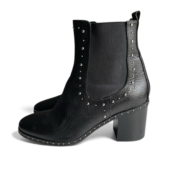 Napoleoni Shoes - Napoleoni Chelsea Studded Boots Black Ankle Booties Moto Academia 39 Size 8